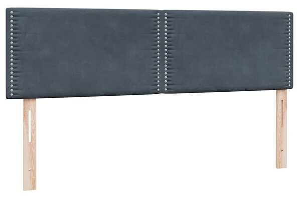 Box spring postel s matrací tmavě šedá 160x210 cm samet 3317446