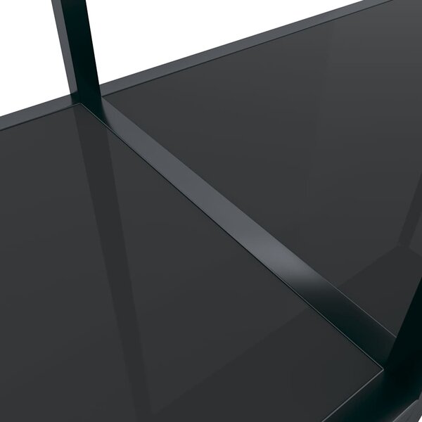 Konzolový stolek černý 140 x 35 x 75,5 cm tvrzené sklo 331695