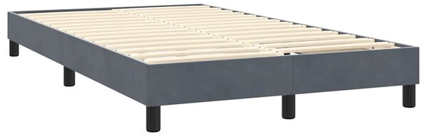Box spring postel s matrací a LED tmavě šedá 160x210 cm samet 3317080