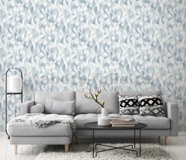 Vliesové tapety na zeď ELLE DECORATION 2 10204-18, rozměr 10,05 m x 0,53 m, 3D plameny modro-zelené, Erismann