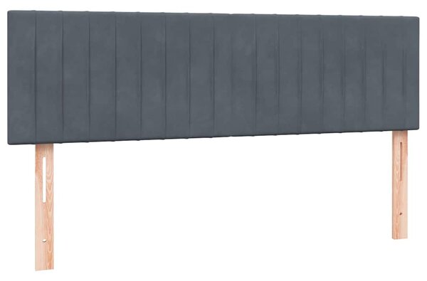 Box spring postel s matrací tmavě šedá 160x210 cm samet 3317698