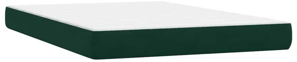 Box spring postel s matrací tmavě zelená 160x220 cm samet 3317406