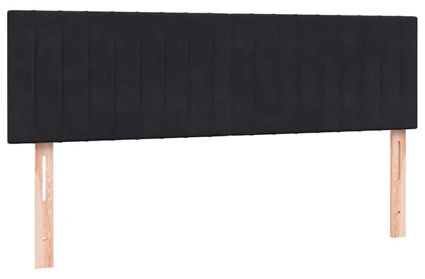 Box spring postel s matrací a LED černá 160x210 cm samet 3317081