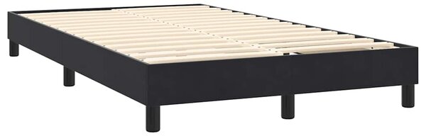 Box spring postel s matrací a LED černá 160x210 cm samet 3317081