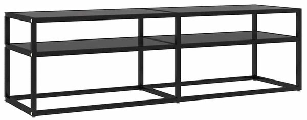 TV stolek černý 140 x 40 x 40,5 cm tvrzené sklo 331715
