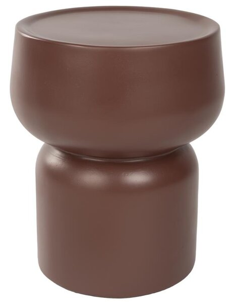 White Label Terakotový keramický odkládací stolek ELINE ø 30 cm