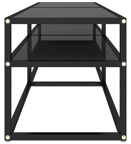 TV stolek černý 140 x 40 x 40,5 cm tvrzené sklo 331715