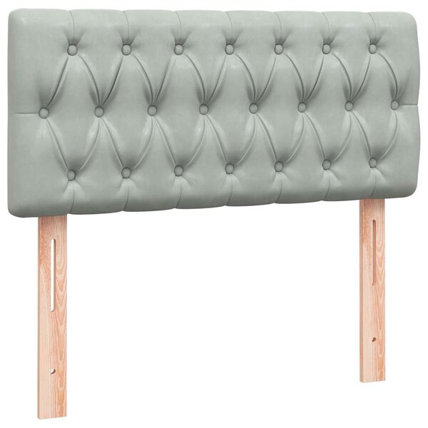 Box spring postel s matrací a LED Světle šedá 90x220 cm Samet 3317199