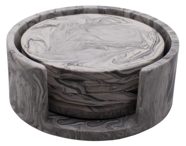 VOJA HOME Podtácky na pití Usten (set příhrádky a 4 ks podtácků) Barva: Bílá