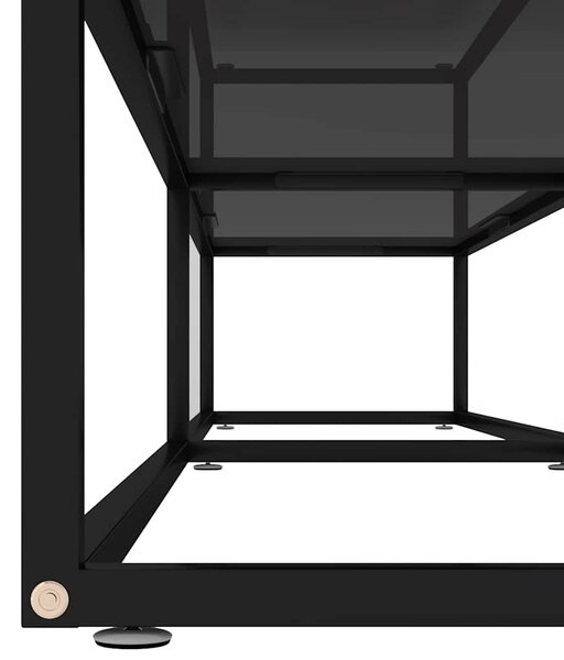 TV stolek černý 200 x 40 x 40,5 cm tvrzené sklo 331727