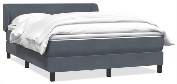 Box spring postel s matrací tmavě šedá 160x210 cm samet 3317362