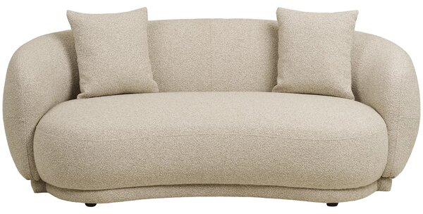 Nordic Living Béžová čalouněná dvoumístná pohovka Hanke 190 cm