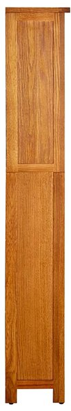 Knihovna s 5 policemi 70 x 22 x 140 cm masivní dubové dřevo 331736