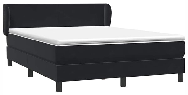 Box spring postel s matrací černá 160x210 cm samet 3317363