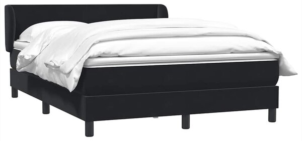 Box spring postel s matrací černá 160x210 cm samet 3317363