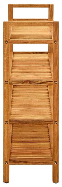 Botník se 4 policemi 100 x 27 x 80 cm masivní dubové dřevo 331750