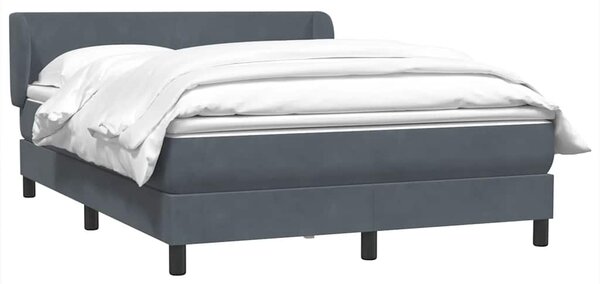 Box spring postel s matrací tmavě šedá 160x210 cm samet 3317362