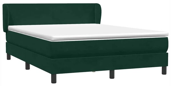 Box spring postel s matrací tmavě zelená 160x220 cm samet 3317406