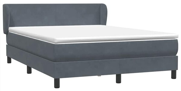 Box spring postel s matrací tmavě šedá 160x210 cm samet 3317362