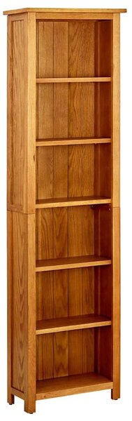 Knihovna se 6 policemi 52x22x180 cm masivní dubové dřevo 331742