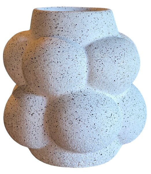 VOJA HOME Váza Orbéliea – stříbrnošedá žula (15 × 15 cm)