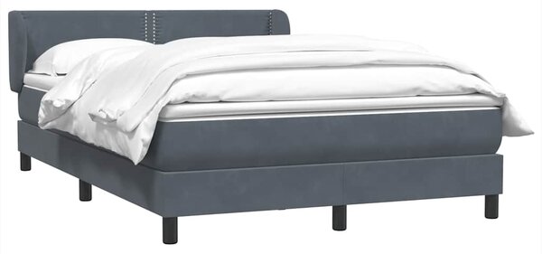 Box spring postel s matrací tmavě šedá 160x210 cm samet 3317446
