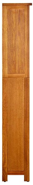 Knihovna s 5 policemi 45 x 22 x 140 cm masivní dubové dřevo 331741