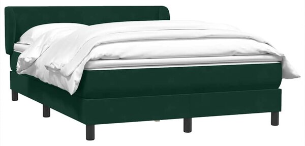 Box spring postel s matrací tmavě zelená 160x220 cm samet 3317406