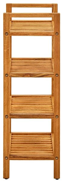 Botník se 4 policemi 50 x 27 x 80 cm masivní dubové dřevo 331746