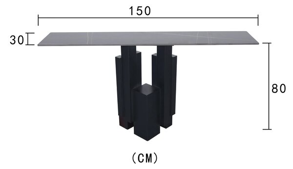 LivinHill Konzolový stůl Modig 150 cm černý