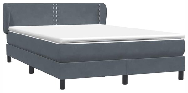Box spring postel s matrací tmavě šedá 160x210 cm samet 3317446