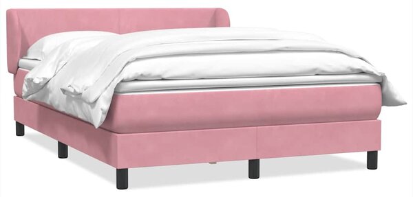 Box spring postel s matrací růžová 160x210 cm samet 3317366