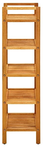 Botník s 5 policemi 50 x 27 x 100 cm masivní dubové dřevo 331747