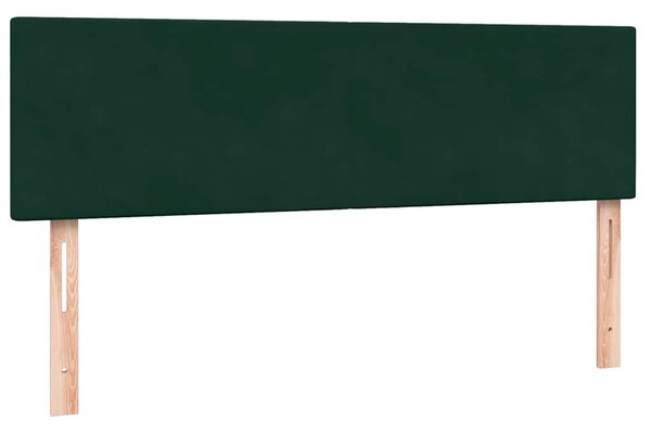 Box spring postel s matrací tmavě zelená 160x220 cm samet 3317406