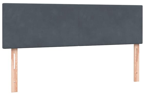 Box spring postel s matrací tmavě šedá 160x210 cm samet 3317362