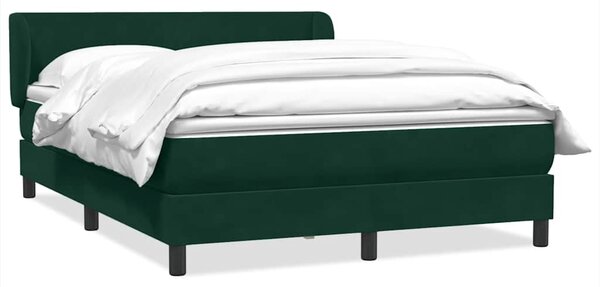 Box spring postel s matrací tmavě zelená 160x220 cm samet 3317406