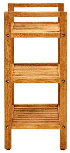 Botník se 3 policemi 50 x 27 x 60 cm masivní dubové dřevo 331745