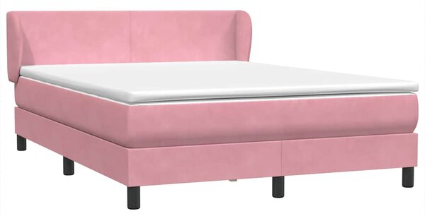 Box spring postel s matrací růžová 160x210 cm samet 3317366