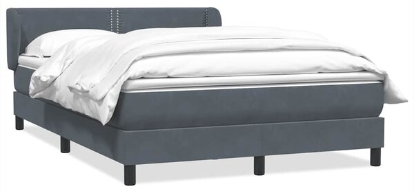 Box spring postel s matrací tmavě šedá 160x210 cm samet 3317446