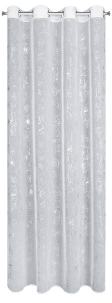 ZÁCLONA NA KROUŽCÍCH BELLE 140X250 CM VZOROVANÁ