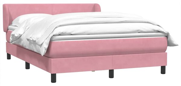 Box spring postel s matrací růžová 160x210 cm samet 3317366