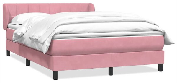 Box spring postel s matrací růžová 160x210 cm samet 3317534