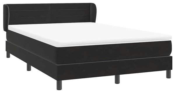 Box spring postel s matrací černá 160x210 cm samet 3317615