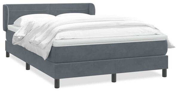 Box spring postel s matrací tmavě šedá 160x210 cm samet 3317614