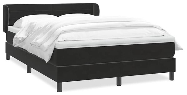Box spring postel s matrací černá 160x210 cm samet 3317615