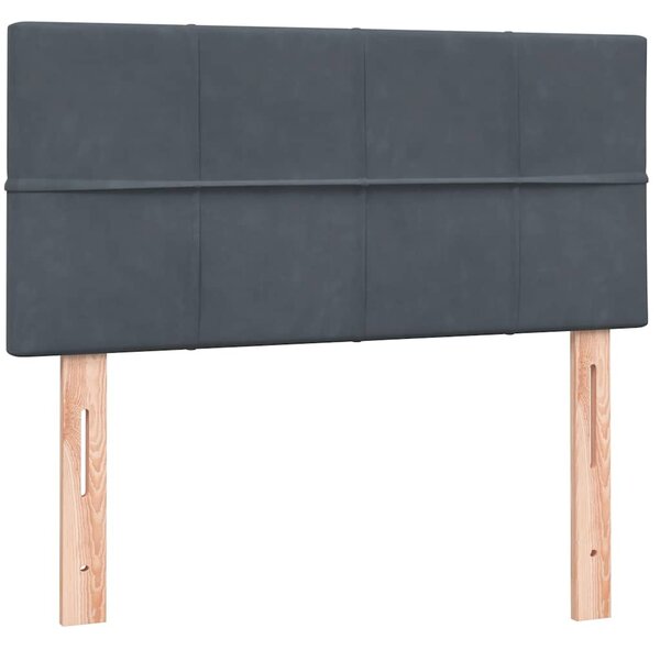 Box spring postel s matrací tmavě šedá 80x220 cm samet 3317548