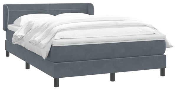 Box spring postel s matrací tmavě šedá 160x210 cm samet 3317614