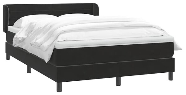 Box spring postel s matrací černá 160x210 cm samet 3317615