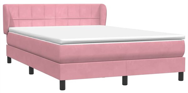 Box spring postel s matrací růžová 160x210 cm samet 3317534