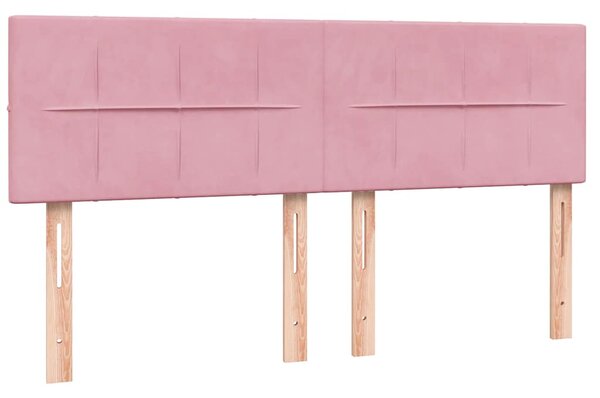 Box spring postel s matrací růžová 160x210 cm samet 3317534